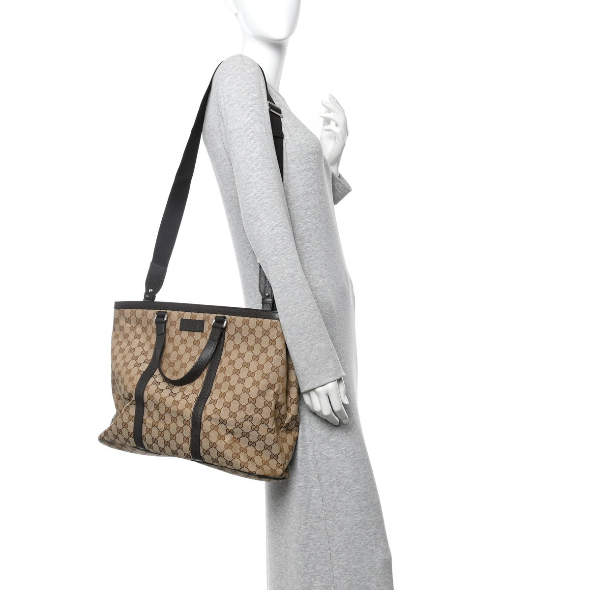 GG Monogram Large Joy Tote Bag Dark Brown