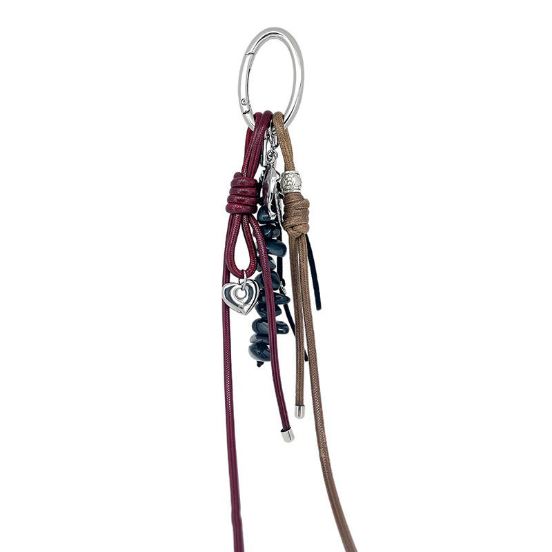 Love Stones Braided Rope Bag Charms