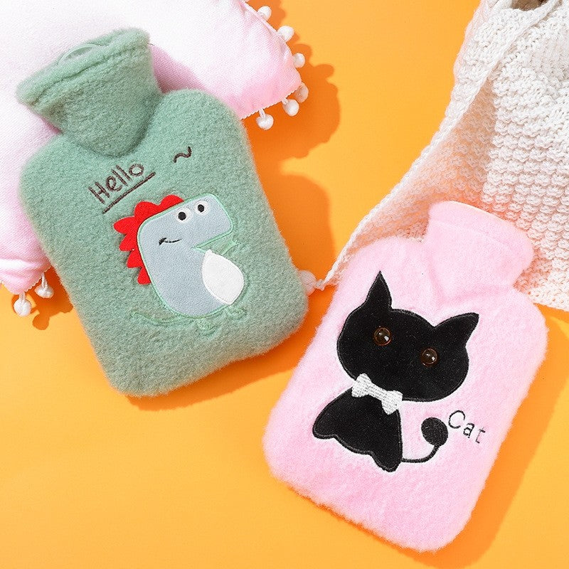 Cartoon Printed Flannelette Infusing Water Hot Water Bag