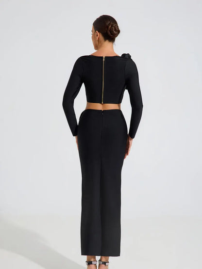 Giana Noir Rose Two Piece Set