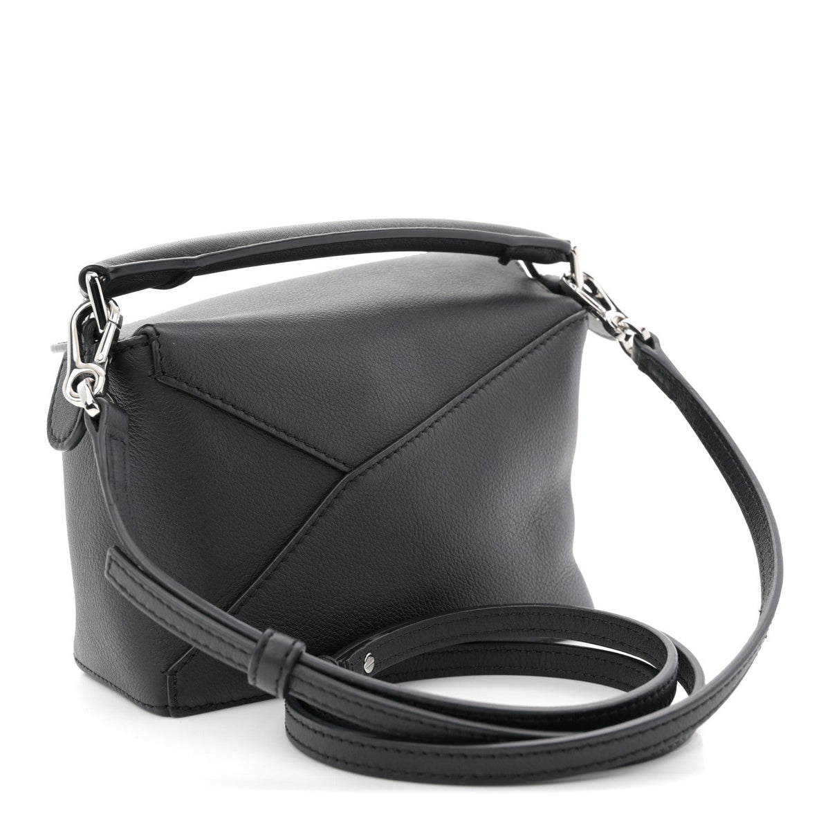 Calfskin Mini Puzzle Bag Black