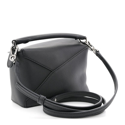 Calfskin Mini Puzzle Bag Black