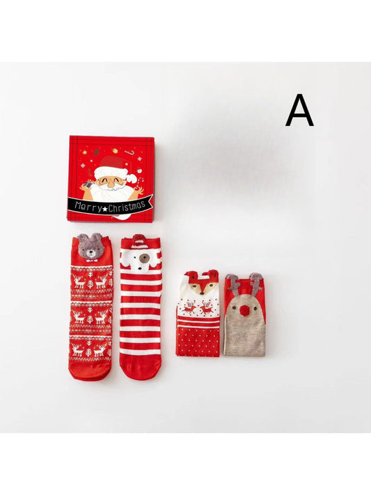 Rufia - Christmas Socks Gift Box Set - Cute &amp; Festive