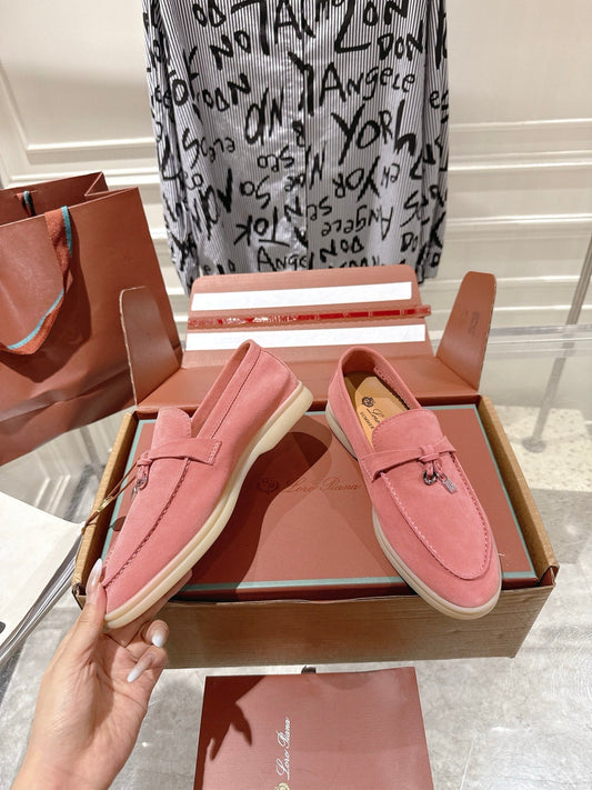 LP Summer Charms Walk Loafers Pink Suede 565847