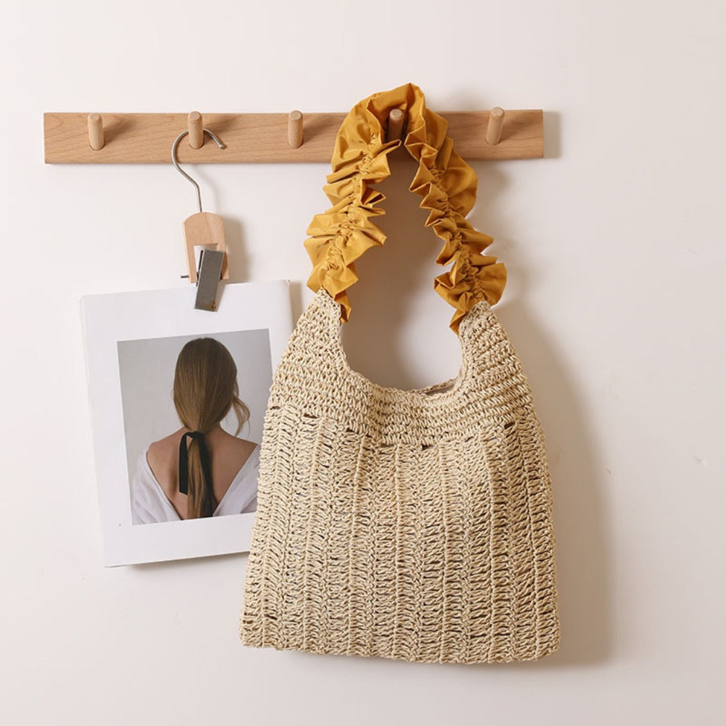 Cosbai - Ruffle Trim Crochet Sling Bag - Vintage &amp; Chic