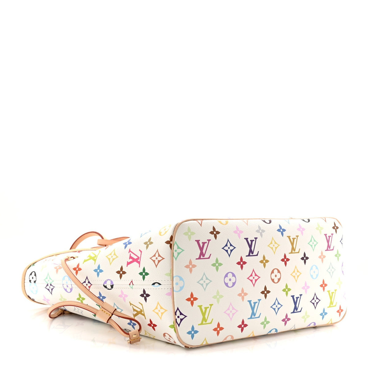 LV X TM Monogram Multicolor Neverfull MM White