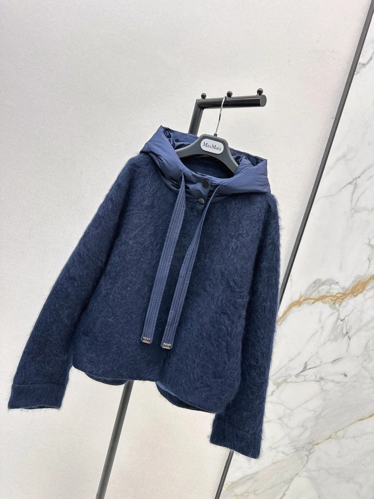 MAX MARA 25S HOODED KNIT JACKET 107