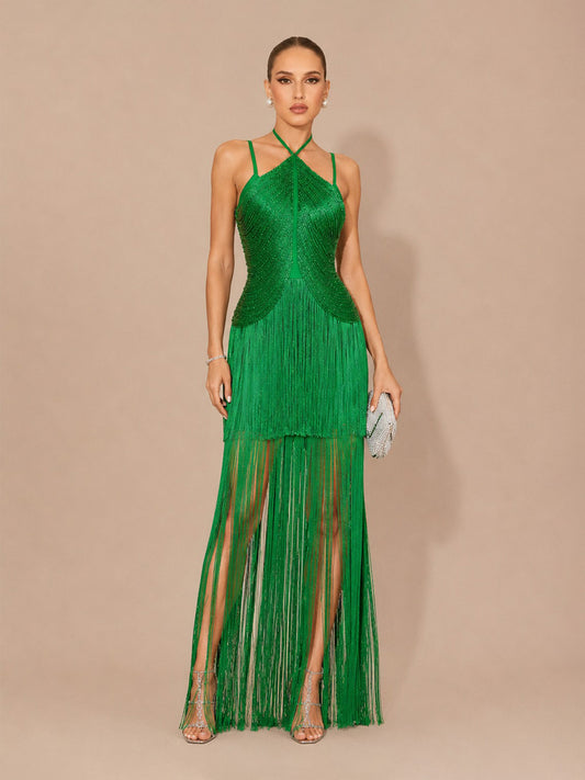 Mireia Tasseled Strap Maxi Dress