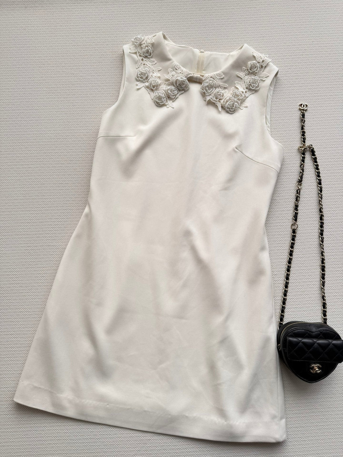CC 26SS Sleeveless Dress White Polyester 352964