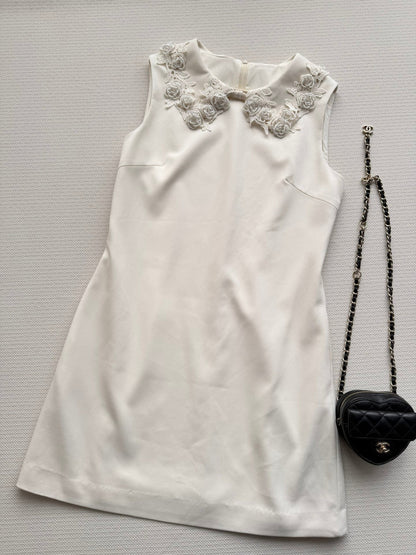 CC 26SS Sleeveless Dress White Polyester 352964