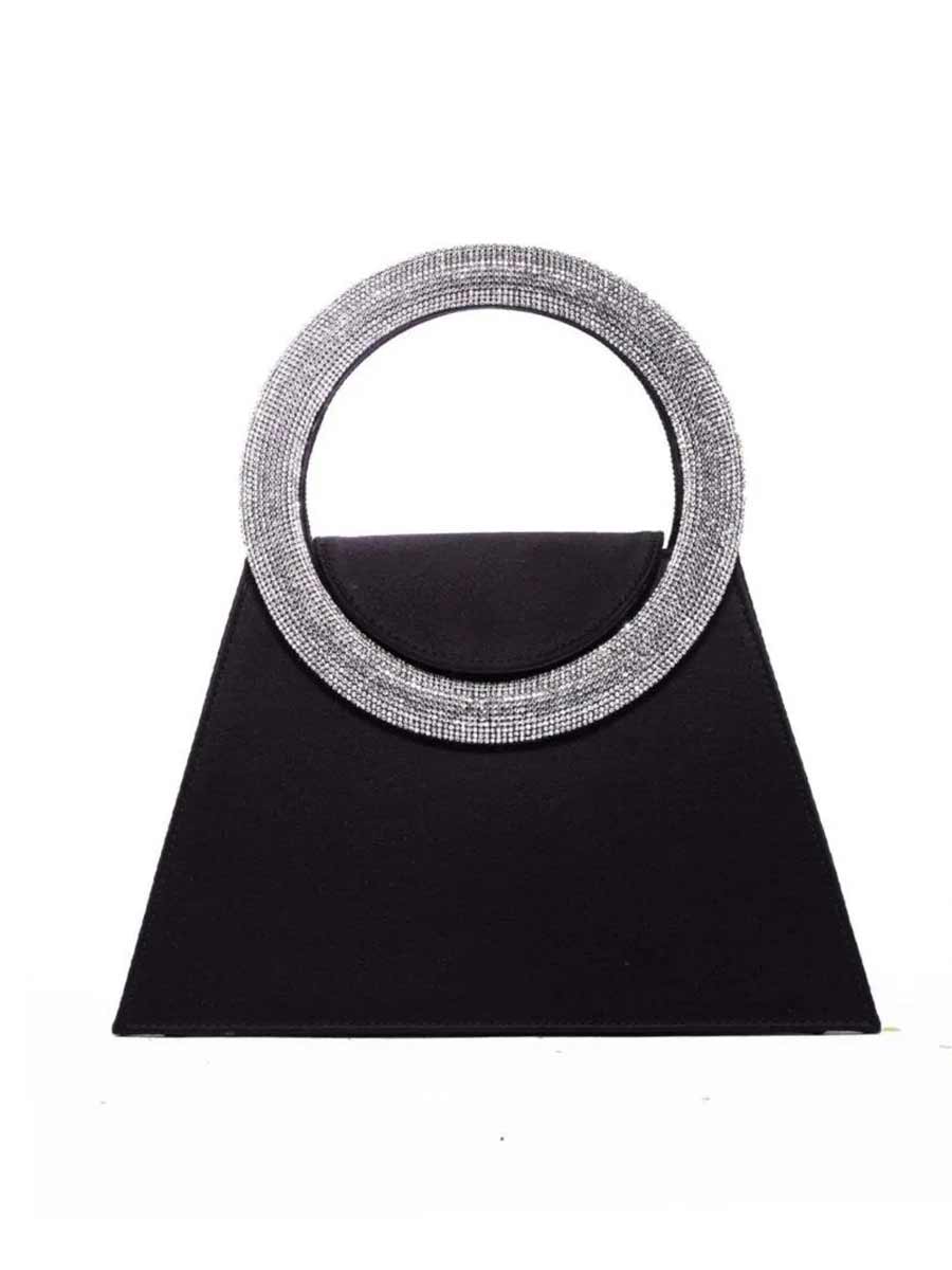 Ilaria Diamante Loop Satin Bag