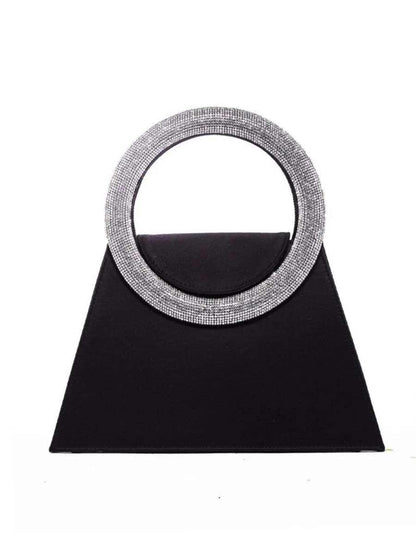 Ilaria Diamante Loop Satin Bag