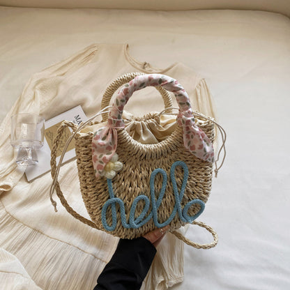 Cosbai - Small Seagrass Woven Handbag