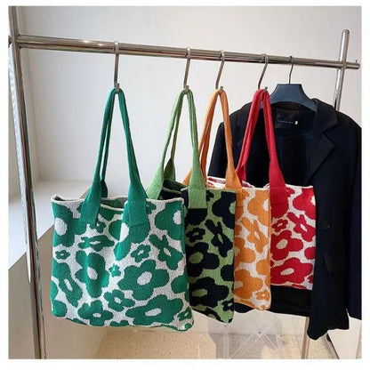 Crochet Tote Bag Flower Bag Large Capacity Tote Bag