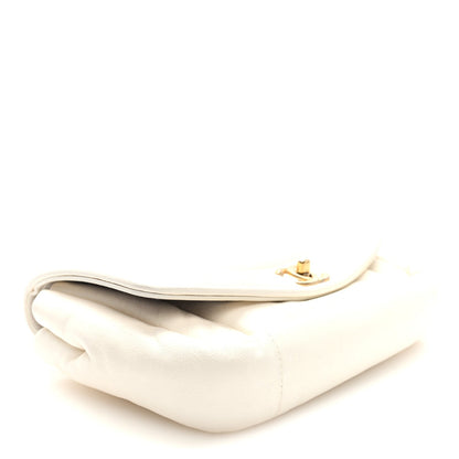 Lambskin Small Simply Flap White