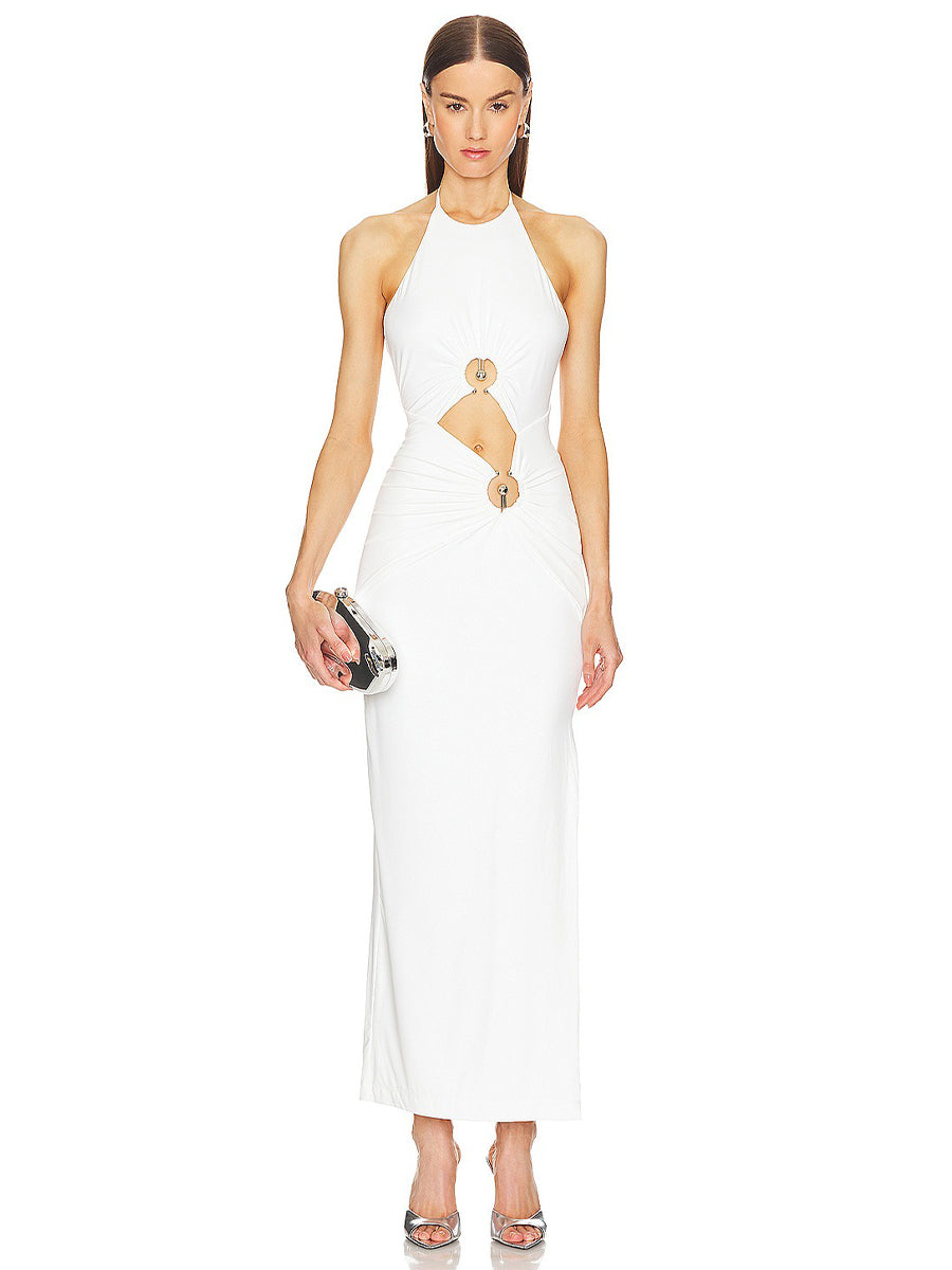 Elina Midi Dress In White