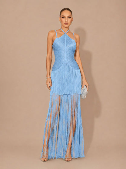 Mireia Tasseled Strap Maxi Dress