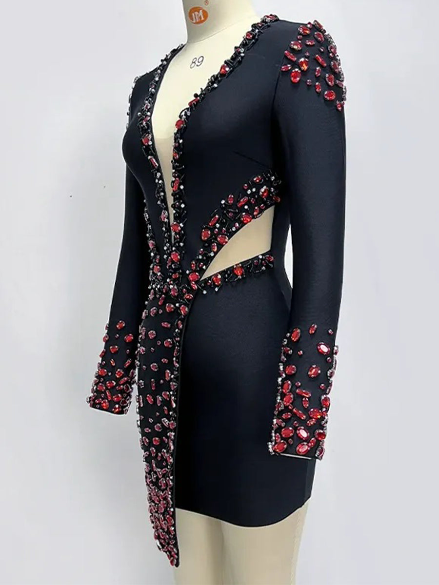 Rowena Mini Dress In Black