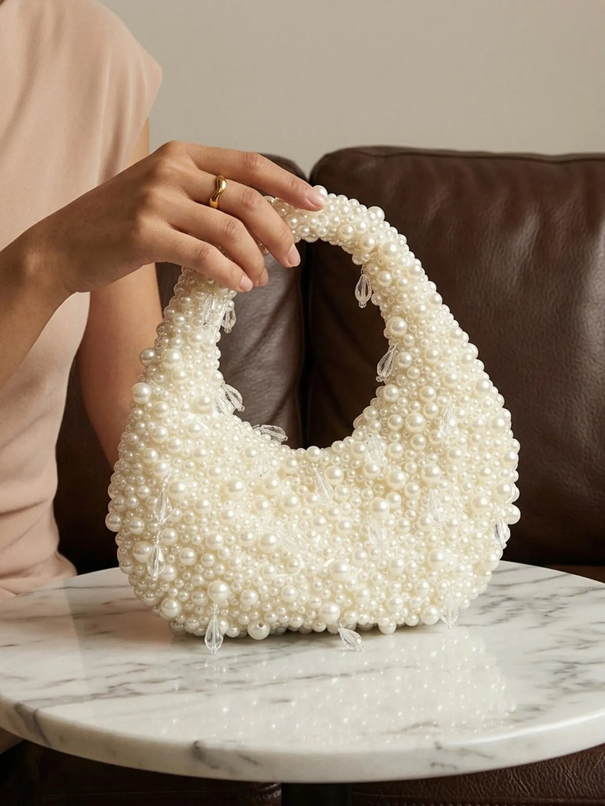 Juliette Crystal and Pearl Handbag
