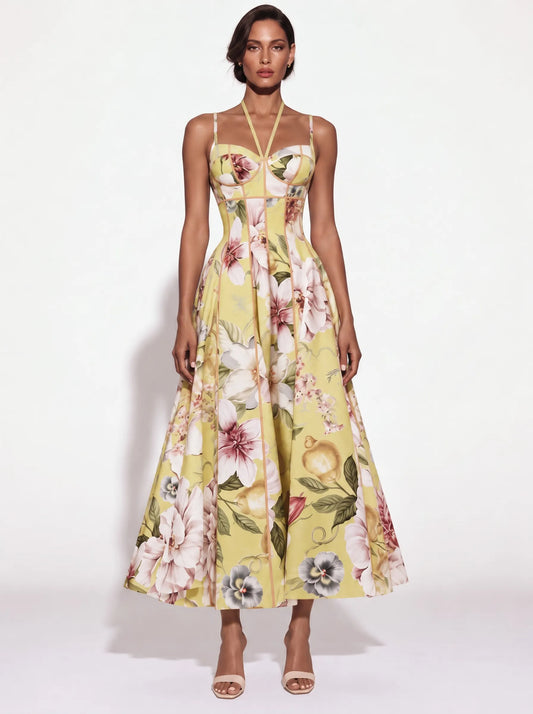 Anaya Floral Panel Maxi Dress
