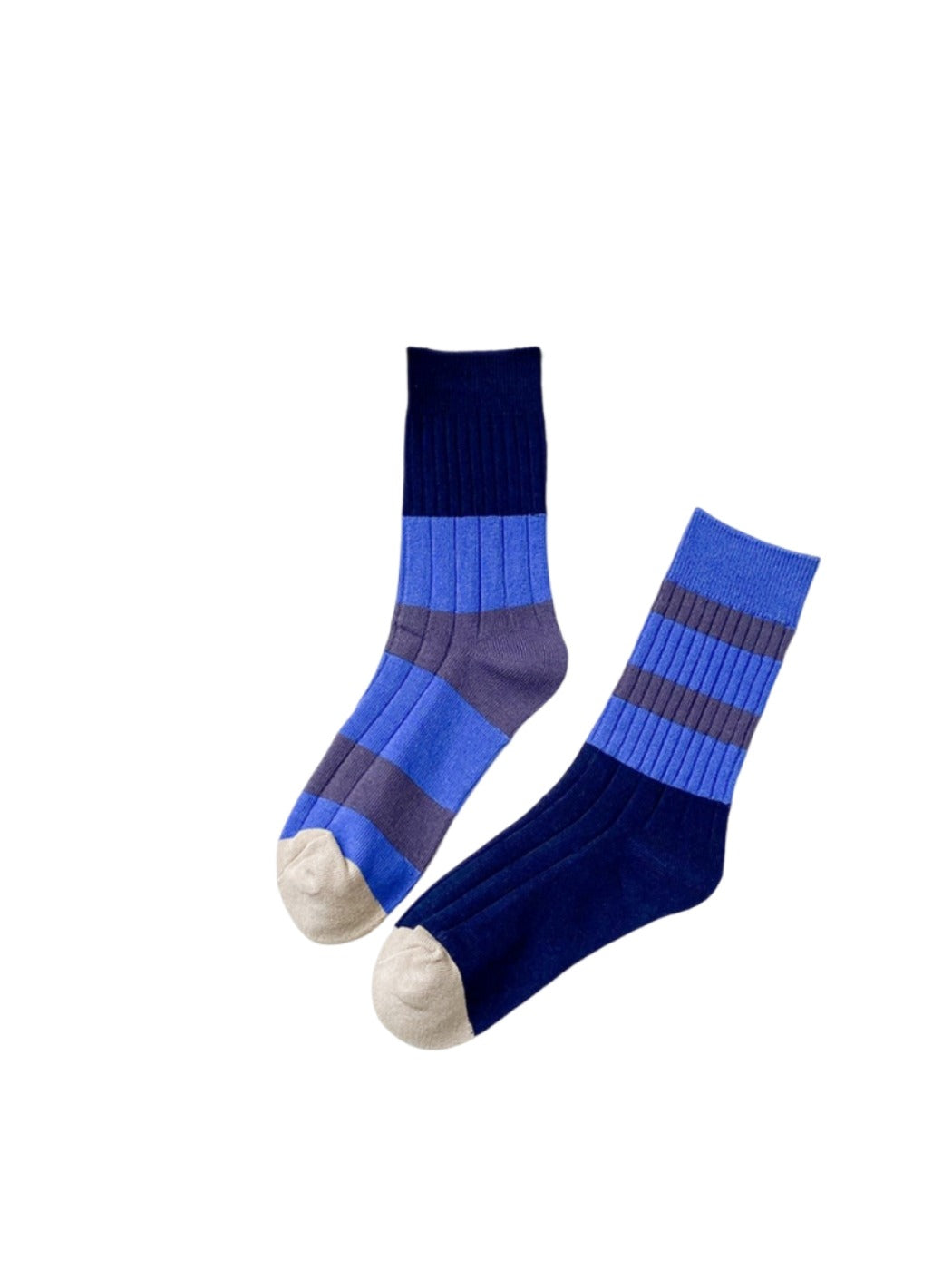 Rufia - Retro Stripe Crew Socks - Breathable &amp; Stylish
