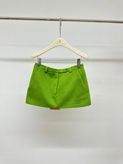 Miumiu 2026 Skirt Green Cotton