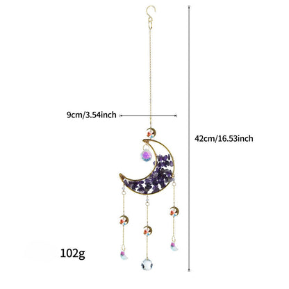 Colorful Stone Moon Crystal Home Hangings