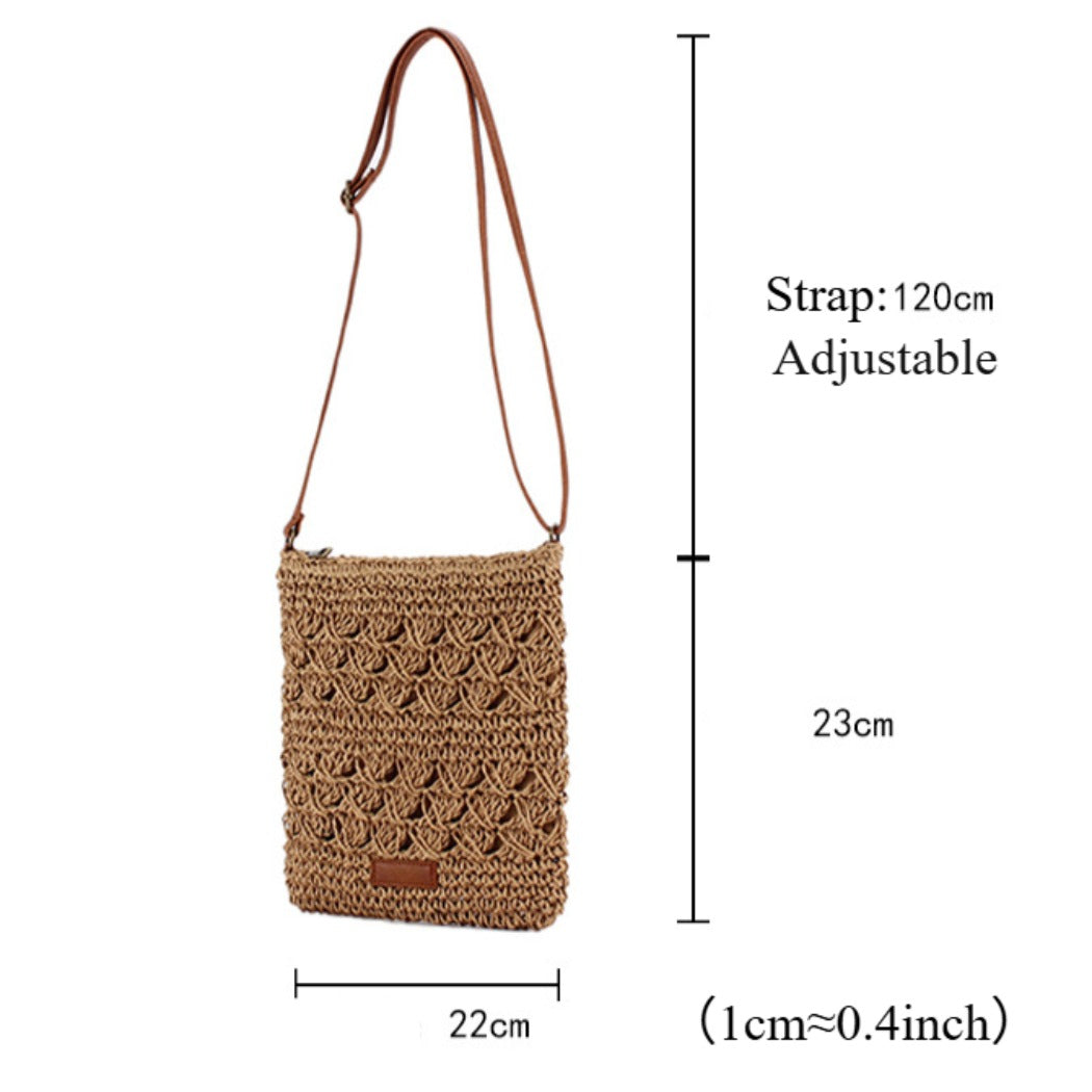 Cosbai - Roomy Crochet Crossbody Bag - Classic &amp; Chic