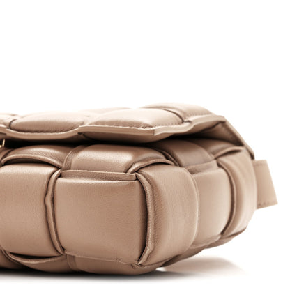 Nappa Maxi Intreccio Padded Cassette Crossbody Bag Acorn