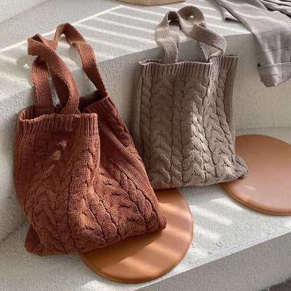 Crochet Tote Bag Twist Woven Bag