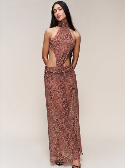 Leilani Serpentine Mesh Maxi Dress