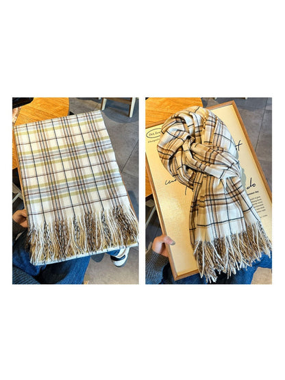 Scarvii -  Scarf with Color-Block Fringe