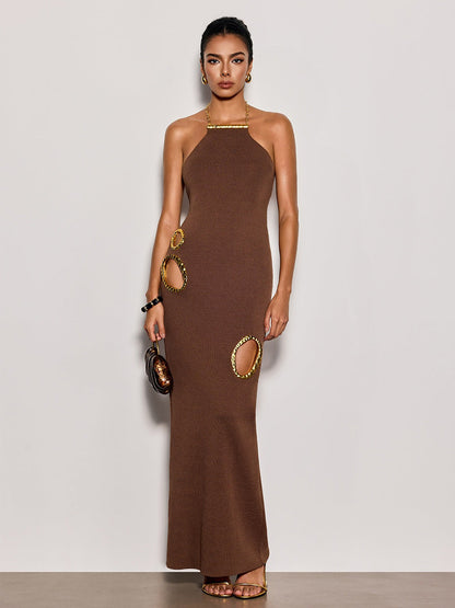 Zoey Halterneck Cutout Maxi Dress