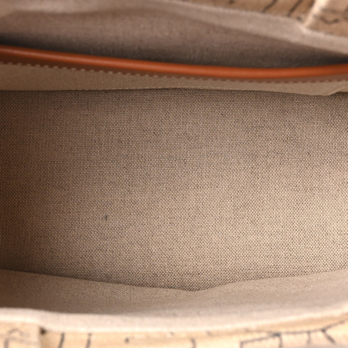 Textile Calfskin All Over Print Small Triomphe Cabas Thais Natural Tan