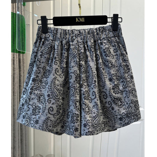 Shea - Paisley Print Stretchy Shorts - Comfort &amp; Basic