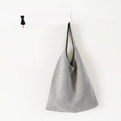 Crochet Tote Bag Portable Shopping Bag
