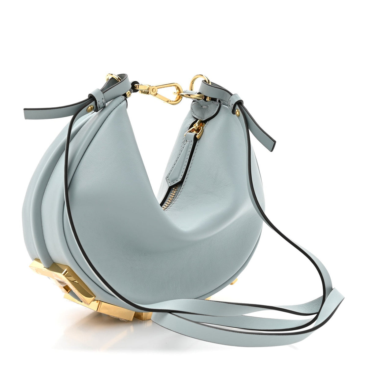 Vitello Grace Matte Mini Fendigraphy Hobo Bag Anice