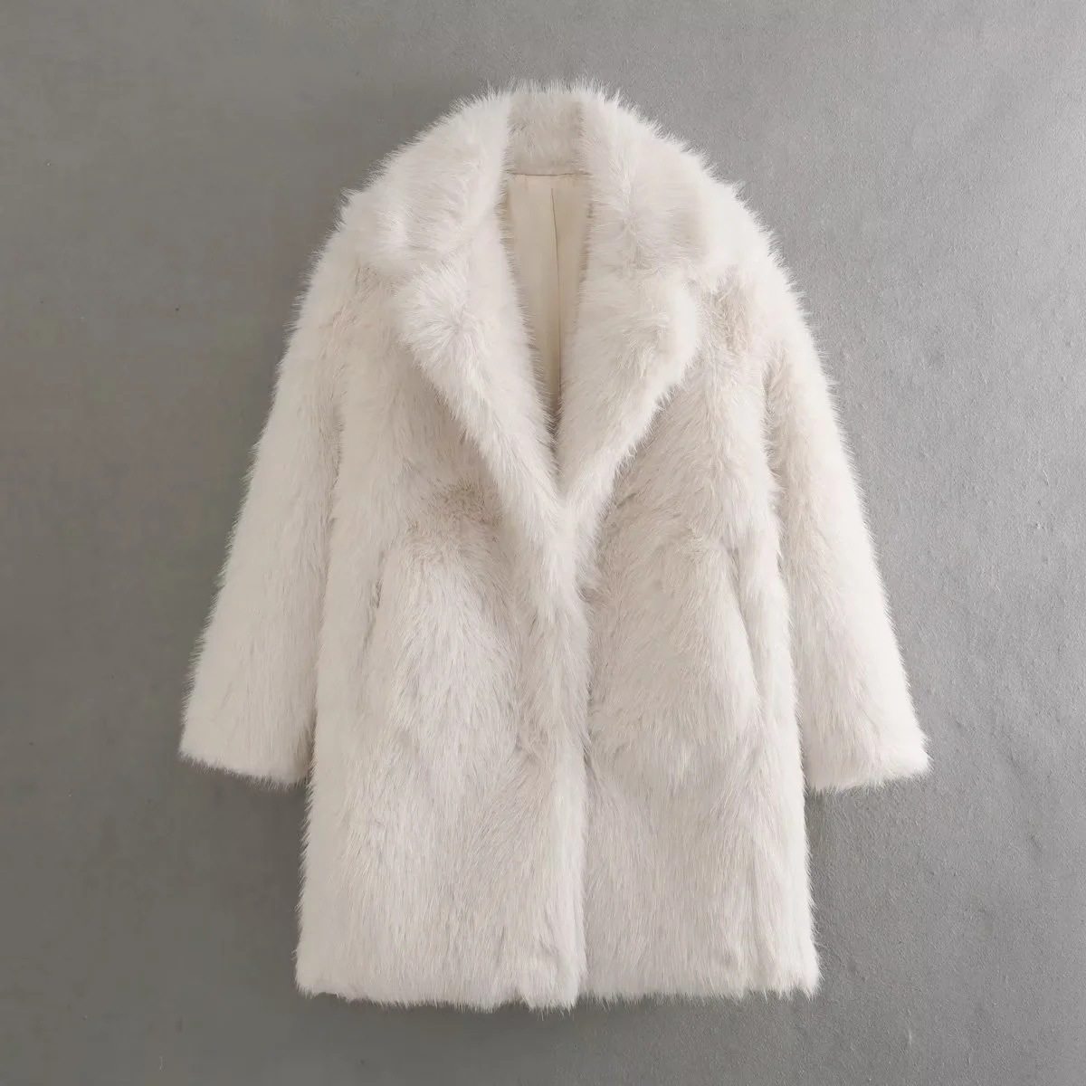 Faux Fur Collar Warm Coat