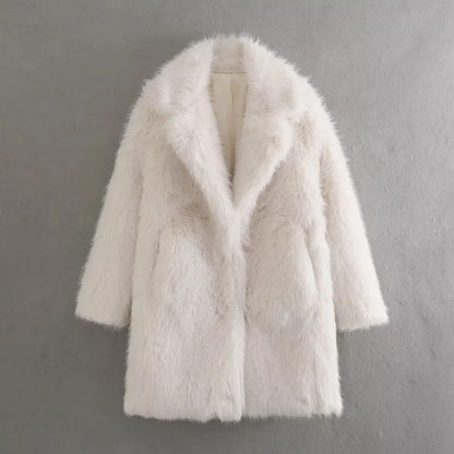 Faux Fur Collar Warm Coat