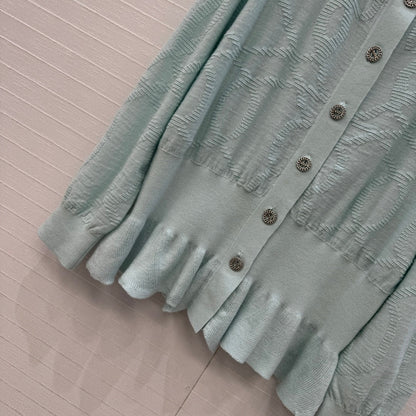 HM 25 Cardigan Light Turquoise Wool 02662