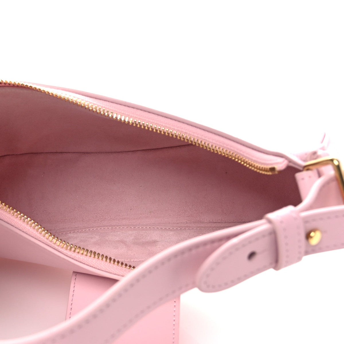 Smooth Calfskin Medium Strap Ava Triomphe Shoulder Pastel Pink