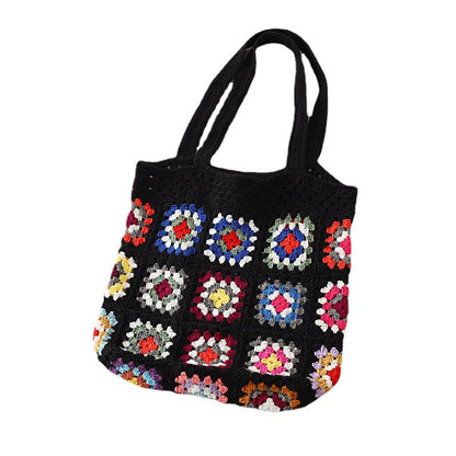 Crochet Granny Square Bag Floral Patchwork Bag
