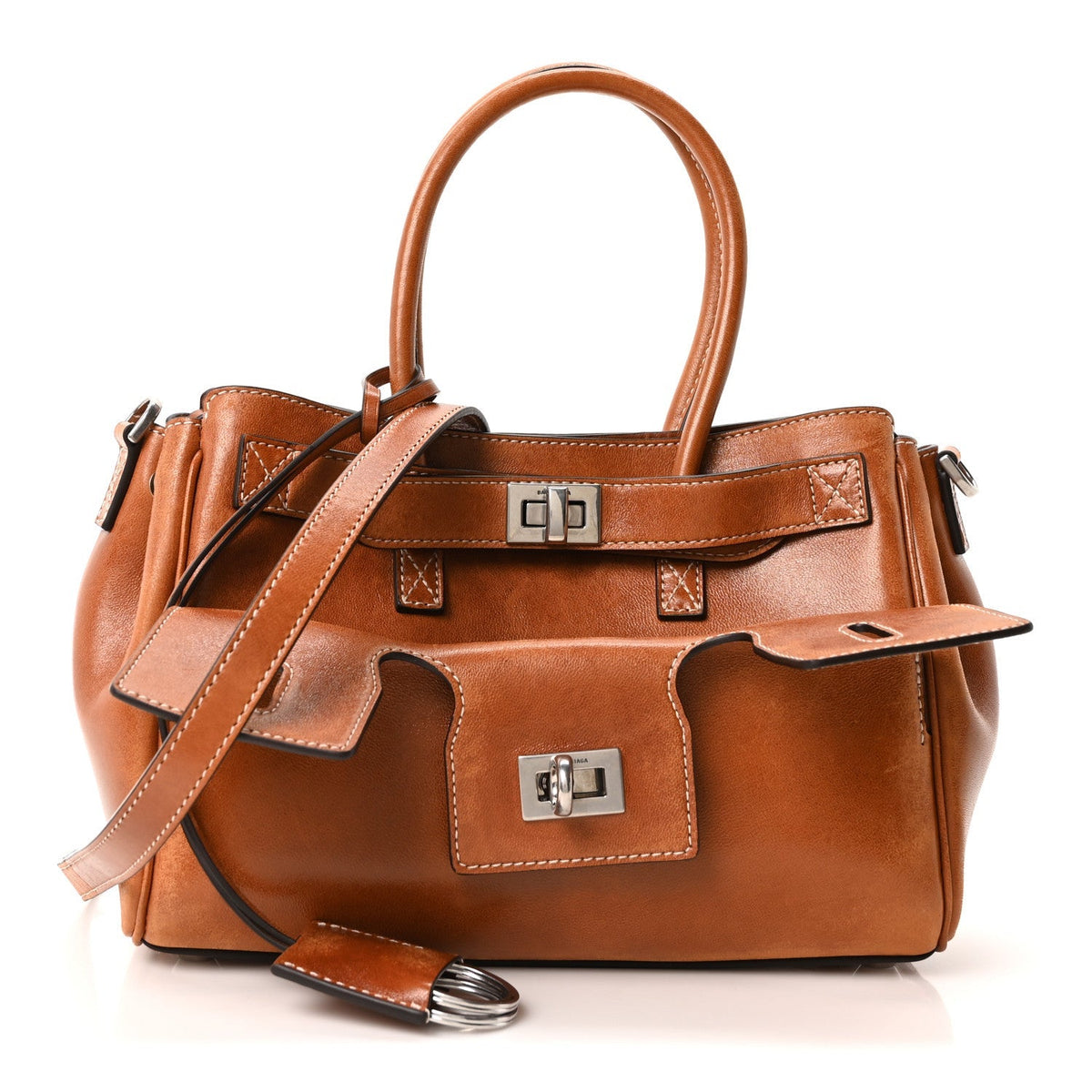 Vegetable Tanned Lambskin Mini Bel Air Carry All Bag Tan Cowboy