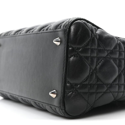 Lambskin Cannage Medium Lady Dior Black