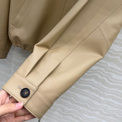 Prada Jacket Brown Leather 341211