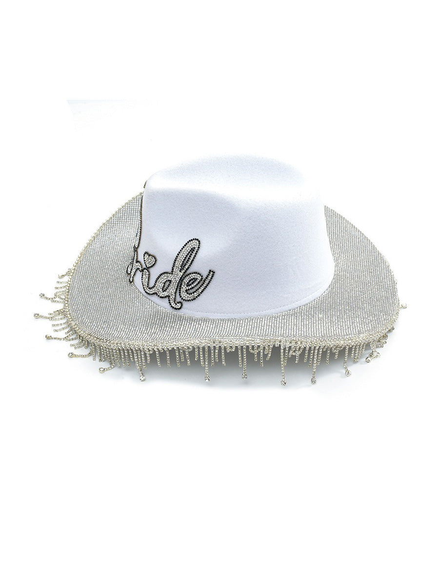 Kiara Rhinestone Tassel Cowboy Hat