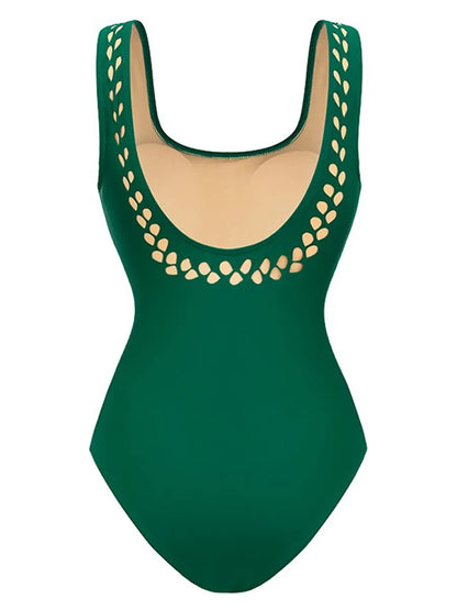 Elise Solid-Color Swimsuit Set