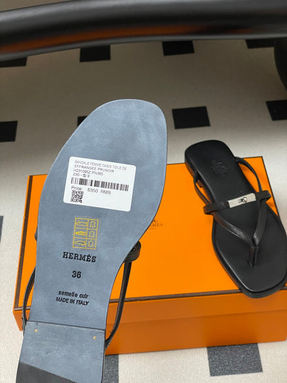 HM Miss Sandal Black in Calfskin 593826