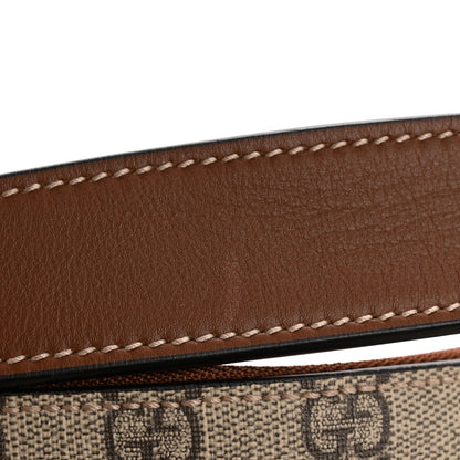 GG Supreme Monogram Large Linea A Hobo Light Brown