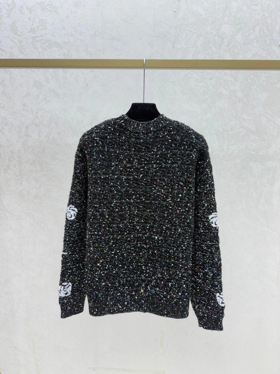 CC 26 Crew Neck Embroidered Logo Knit Sweater Wool 809408